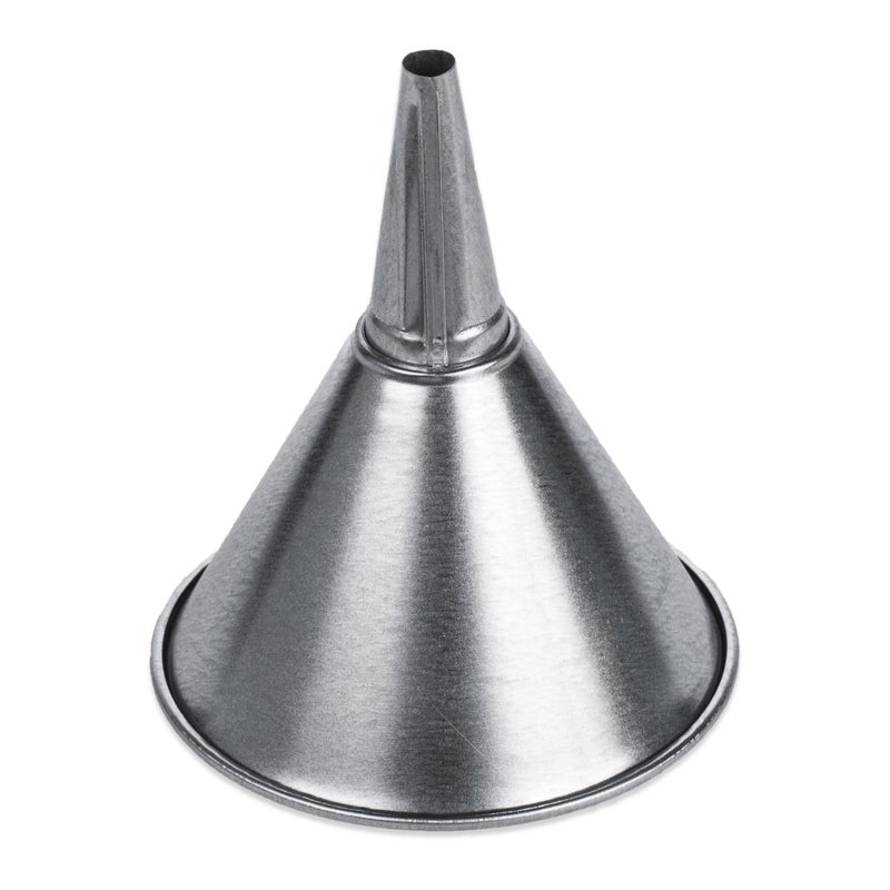 WirthCo 94471 Funnel King 1 quart, 6" Center Spout Funnel with Removable Brass Strainer Screen., Galvanized, General Purpose